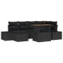 Conjunto de Sofá de Jardín Set de 7 Negro de , Sofás de exterior - Ref: Foro24-3349988, Precio: 498,34 €, Descuento: -5%%