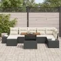 Conjunto de Sofás de Jardín Set de 8 Cojines crema con marco negro by , Outdoor sofas - Ref: Foro24-3349991, Price: 527,57 €,...