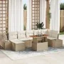 Conjunto de Sofás de Jardín Set de 8 Beige Ratán, Metal, Tela von , Outdoor-Sofas - Ref: Foro24-3349994, Preis: 575,50 €, Rab...