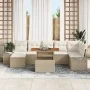 Conjunto de Sofás de Jardín Set de 8 Beige Ratán, Metal, Tela von , Outdoor-Sofas - Ref: Foro24-3349994, Preis: 575,50 €, Rab...