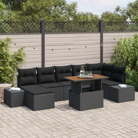 Conjunto de Sofá de Jardín Conjunto de 8 Negro von , Outdoor-Sofas - Ref: Foro24-3349995, Preis: 555,84 €, Rabatt: -5%%