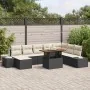Conjunto de Sofá de Jardín Conjunto de 9 Negro Ratán by , Outdoor sofas - Ref: Foro24-3349998, Price: 577,00 €, Discount: -5%%