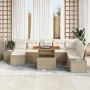 Conjunto de Sofá de Jardín Set de 9 Beige Poliratán von , Outdoor-Sofas - Ref: Foro24-3350001, Preis: 656,34 €, Rabatt: -5%%