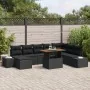 Juego de Sofá de Jardín Juego de 9 Negro Ratán by , Outdoor sofas - Ref: Foro24-3350002, Price: 615,64 €, Discount: -5%%