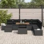 Juego de Sofá de Jardín Juego de 9 Negro Ratán by , Outdoor sofas - Ref: Foro24-3350002, Price: 615,64 €, Discount: -5%%