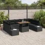Set de Sofás de Jardín Juego de 10 Negro Ratán, Aluminio by , Outdoor sofas - Ref: Foro24-3350009, Price: 682,49 €, Discount:...