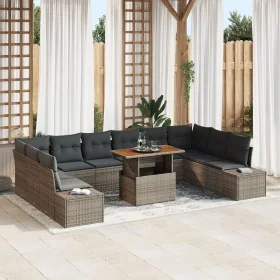 Conjunto de Sofá de Jardín Conjunto de 11 Gris, Gris Oscuro by , Outdoor sofas - Ref: Foro24-3350013, Price: 715,72 €, Discou...