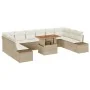 Conjunto de Sofá de Jardín Juego de 11 Beige Ratán, Poliéster von , Outdoor-Sofas - Ref: Foro24-3350015, Preis: 781,81 €, Rab...