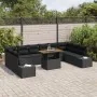Conjunto de Sofá de Jardín Conjunto de 11 Negro Ratán by , Outdoor sofas - Ref: Foro24-3350016, Price: 762,13 €, Discount: -5%%