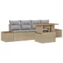 Conjunto de Sofás de Jardín 5 Piezas Beige Ratán | Foro24.es | Tu tienda online para hogar, jardín y más Foro24.es