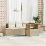 Conjunto de Sofá Jardín Set de 5 Beige Ratán sintético y poliéster | Foro24.es | Tu tienda online para hogar, jardín y más Foro24.es