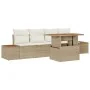 Conjunto de Sofá Jardín Set de 5 Beige Ratán sintético y poliéster | Foro24.es | Tu tienda online para hogar, jardín y más Foro24.es