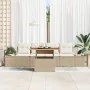 Conjunto de Sofá Jardín Set de 5 Beige Ratán sintético y poliéster | Foro24.es | Tu tienda online para hogar, jardín y más Foro24.es