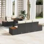 Conjunto de Sofá de Jardín 6 Piezas Negro, Marrón by , Outdoor sofas - Ref: Foro24-3350024, Price: 526,22 €, Discount: %