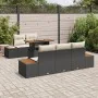 Conjunto de Sofá de Jardín 6 Piezas Negro, Marrón by , Outdoor sofas - Ref: Foro24-3350024, Price: 526,22 €, Discount: %
