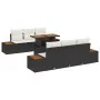 Conjunto de Comedor de Jardín de 7 Piezas con Cojines Negros Ratán Poliéster Acacia | Foro24.es | Tu tienda online para hogar, jardín y más Foro24.es