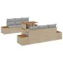 Conjunto de Sofá de Jardín Conjunto de 7 Beige, Gris, Marrón | Foro24.es | Tu tienda online para hogar, jardín y más Foro24.es