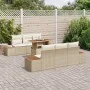 Juego de Sofá de Jardín Set de 7 Beige Ratán Comedor de Jardín | Foro24.es | Tu tienda online para hogar, jardín y más Foro24.es