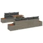 Conjunto de Sofá de Jardín Juego de 8 Gris Ratán Poliéster, Madera von , Outdoor-Sofas - Ref: Foro24-3350041, Preis: 627,34 €...
