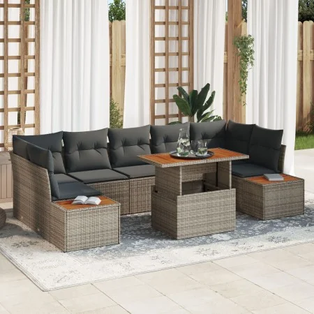 Juego de Sofás de Jardín Juego de 8 Gris Ratan Poliéster von , Outdoor-Sofas - Ref: Foro24-3350046, Preis: 580,40 €, Rabatt: ...