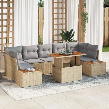 Conjunto sofá jardín Set de 8 Beige Ratán | Foro24.es | Tu tienda online para hogar, jardín y más Foro24.es