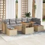 Conjunto sofá jardín Set de 8 Beige Ratán | Foro24.es | Tu tienda online para hogar, jardín y más Foro24.es