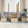 Conjunto sofá jardín Set de 8 Beige Ratán | Foro24.es | Tu tienda online para hogar, jardín y más Foro24.es