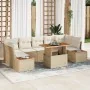 Conjunto de Sofá de Jardín Set de 8 Beige y Crema | Foro24.es | Tu tienda online para hogar, jardín y más Foro24.es