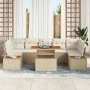 Conjunto de Sofá de Jardín Set de 8 Beige y Crema | Foro24.es | Tu tienda online para hogar, jardín y más Foro24.es