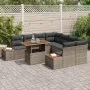 Juego de Sofá de Jardín Conjunto de 9 Gris Ratán y Madera by , Outdoor sofas - Ref: Foro24-3350056, Price: 633,02 €, Discount...