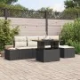 Conjunto de Sofá de Jardín 6 Piezas Negro y Crema Poliratán y Acero von , Outdoor-Sofas - Ref: Foro24-3350059, Preis: 418,06 ...