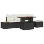 Conjunto de Sofá de Jardín 6 Piezas Negro y Crema Poliratán y Acero von , Outdoor-Sofas - Ref: Foro24-3350059, Preis: 418,06 ...