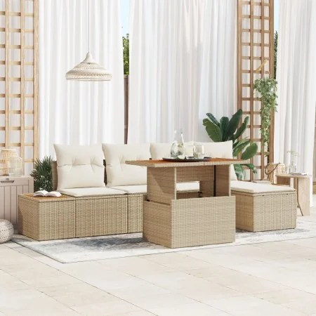 Conjunto de Sofá de Jardín Conjunto de 6 Beige, Crema | Foro24.es | Tu tienda online para hogar, jardín y más Foro24.es