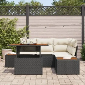 Set de Sofá de Jardín Set de 5 Negro Ratán by , Outdoor sofas - Ref: Foro24-3350064, Price: 406,08 €, Discount: -5%%