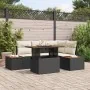 Set de Sofá de Jardín Set de 5 Negro Ratán by , Outdoor sofas - Ref: Foro24-3350064, Price: 406,08 €, Discount: -5%%