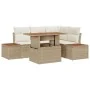 Conjunto de Sofá de Jardín Juego de 5 Beige Ratán | Foro24.es | Tu tienda online para hogar, jardín y más Foro24.es