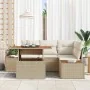 Conjunto de Sofá de Jardín Juego de 5 Beige Ratán | Foro24.es | Tu tienda online para hogar, jardín y más Foro24.es