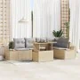 Set de Sofá de Jardín Conjunto de 6 Beige Ratán, Poliéster, Acero | Foro24.es | Tu tienda online para hogar, jardín y más Foro24.es