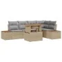 Set de Sofá de Jardín Conjunto de 6 Beige Ratán, Poliéster, Acero | Foro24.es | Tu tienda online para hogar, jardín y más Foro24.es