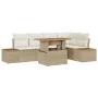 Conjunto de Sofá de Jardín Set de 6 Beige, Crema Ratán, Poliéster | Foro24.es | Tu tienda online para hogar, jardín y más Foro24.es