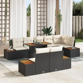 Conjunto de Sofás de Jardín Conjunto de 9 Beige
