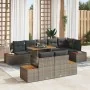 Set de sofá para jardín Set de 9 Gris, Madera Natural de , Sofás de exterior - Ref: Foro24-3350081, Precio: 715,35 €, Descuen...