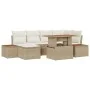 Juego de Sofá de Jardín Set de 7 Beige Ratán Muebles de Jardín | Foro24.es | Tu tienda online para hogar, jardín y más Foro24.es