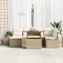 Juego de Sofá de Jardín Set de 7 Beige Ratán Muebles de Jardín | Foro24.es | Tu tienda online para hogar, jardín y más Foro24.es