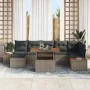 Conjunto de Sofá de Jardín Set de 8 Gris Rattan, Poliéster by , Outdoor sofas - Ref: Foro24-3350091, Price: 548,14 €, Discoun...