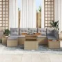 Conjunto Sofá Jardín Set 8 Beige, Gris Rattan, Poliéster | Foro24.es | Tu tienda online para hogar, jardín y más Foro24.es
