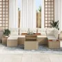 Set de Sofá de Jardín Set de 8 Beige Ratán, Poliéster | Foro24.es | Tu tienda online para hogar, jardín y más Foro24.es