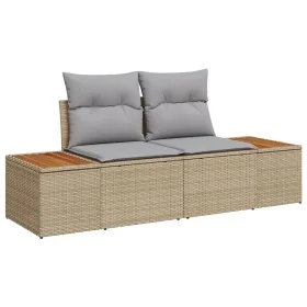 Conjunto de Sofá de Jardín Juego de 9 Beige, Gris