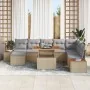 Conjunto de Sofá de Jardín Juego de 9 Beige, Gris | Foro24.es | Tu tienda online para hogar, jardín y más Foro24.es