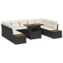 Conjunto de Sofá de Jardín Set de 6 Marco negro con cojines beige by , Outdoor sofas - Ref: Foro24-3350099, Price: 663,18 €, ...